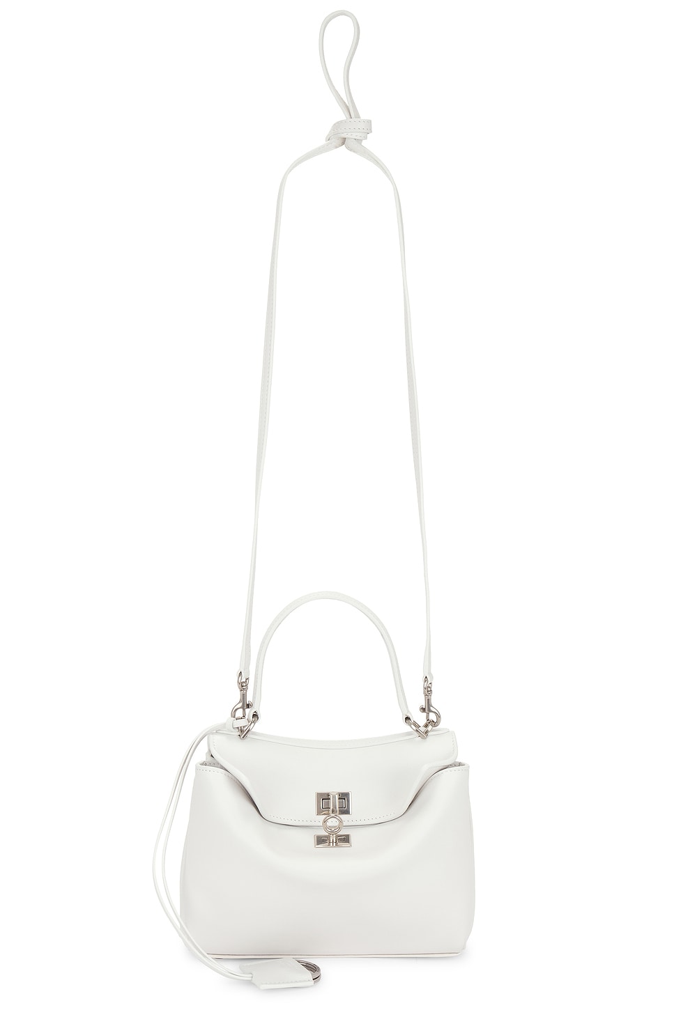 Shop Balenciaga Rodeo Mini Top Handle Bag In Optic White