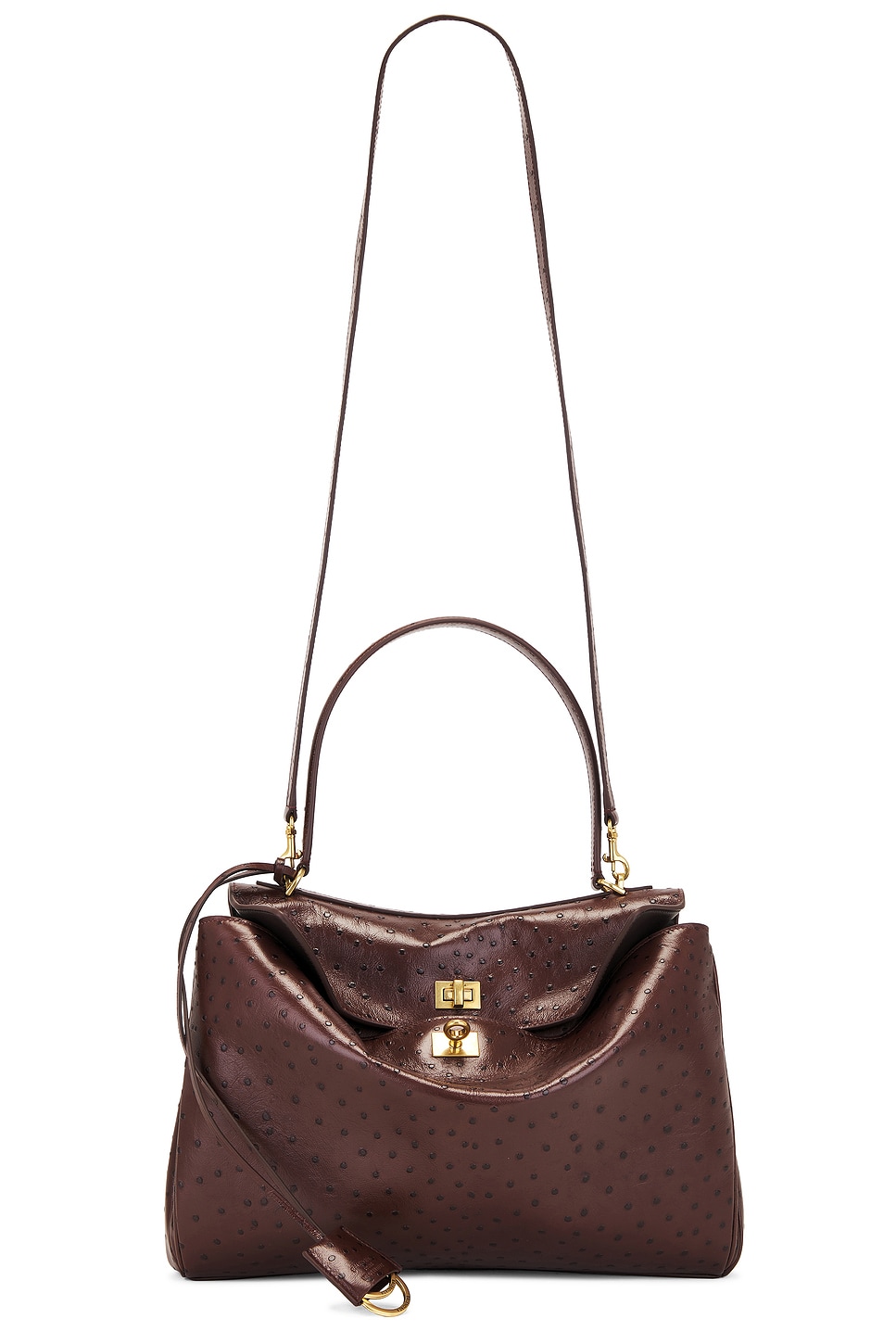 Shop Balenciaga Rodeo Medium Top Handle Bag In Chocolate