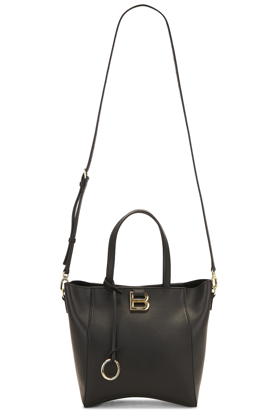 Balenciaga Hourglass Small Soft Tote Bag In Black