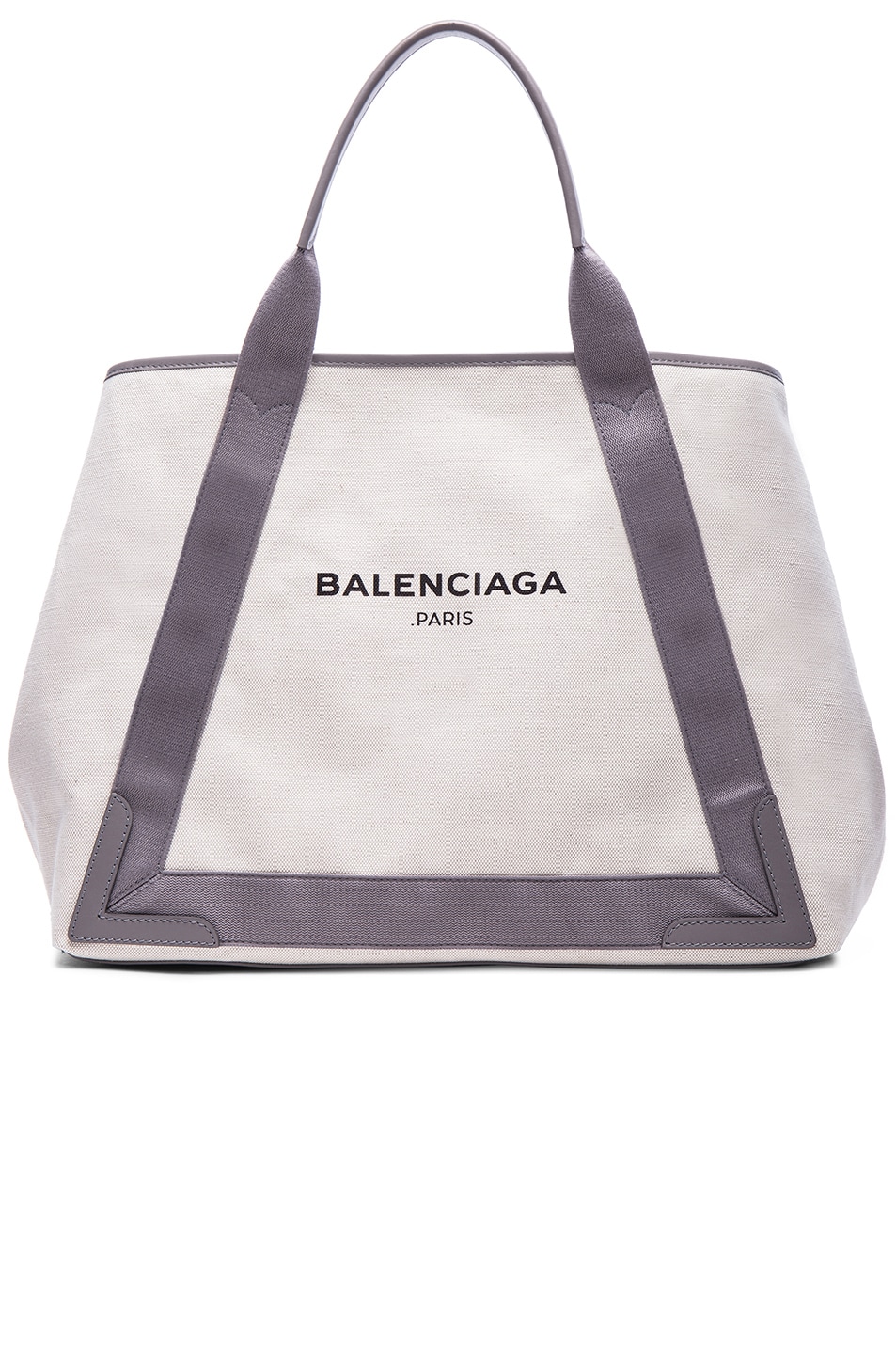 Balenciaga Medium Canvas Tote in Natural & Taupe | FWRD