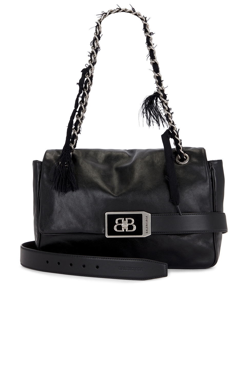 Modu Flap Medium Chain Bag in Black