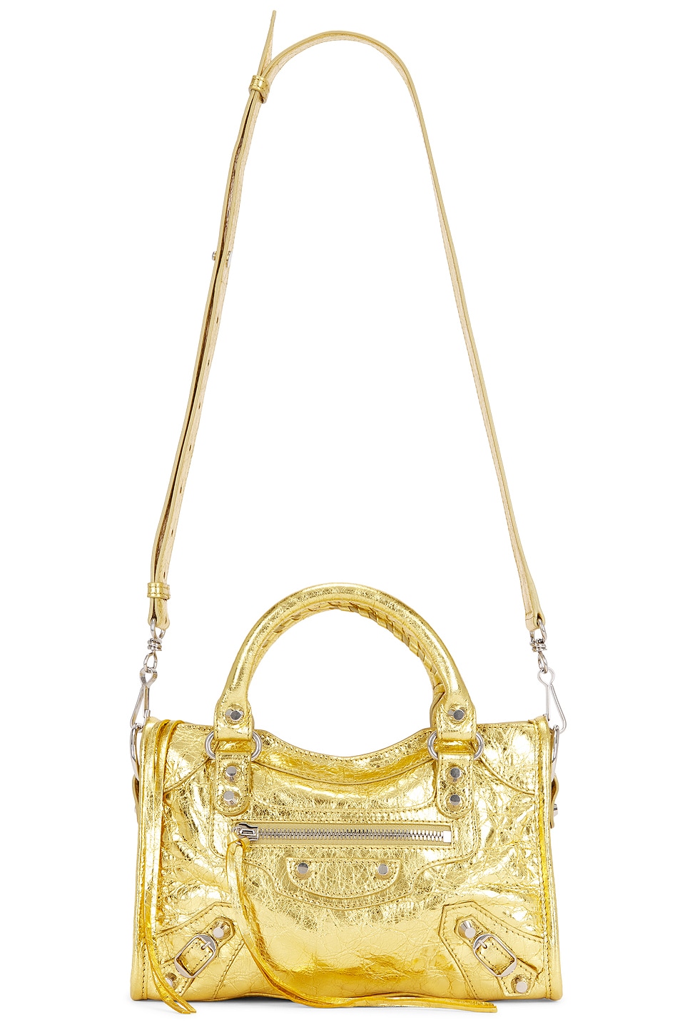 Balenciaga Le City Mini Metallized Bag In Gold