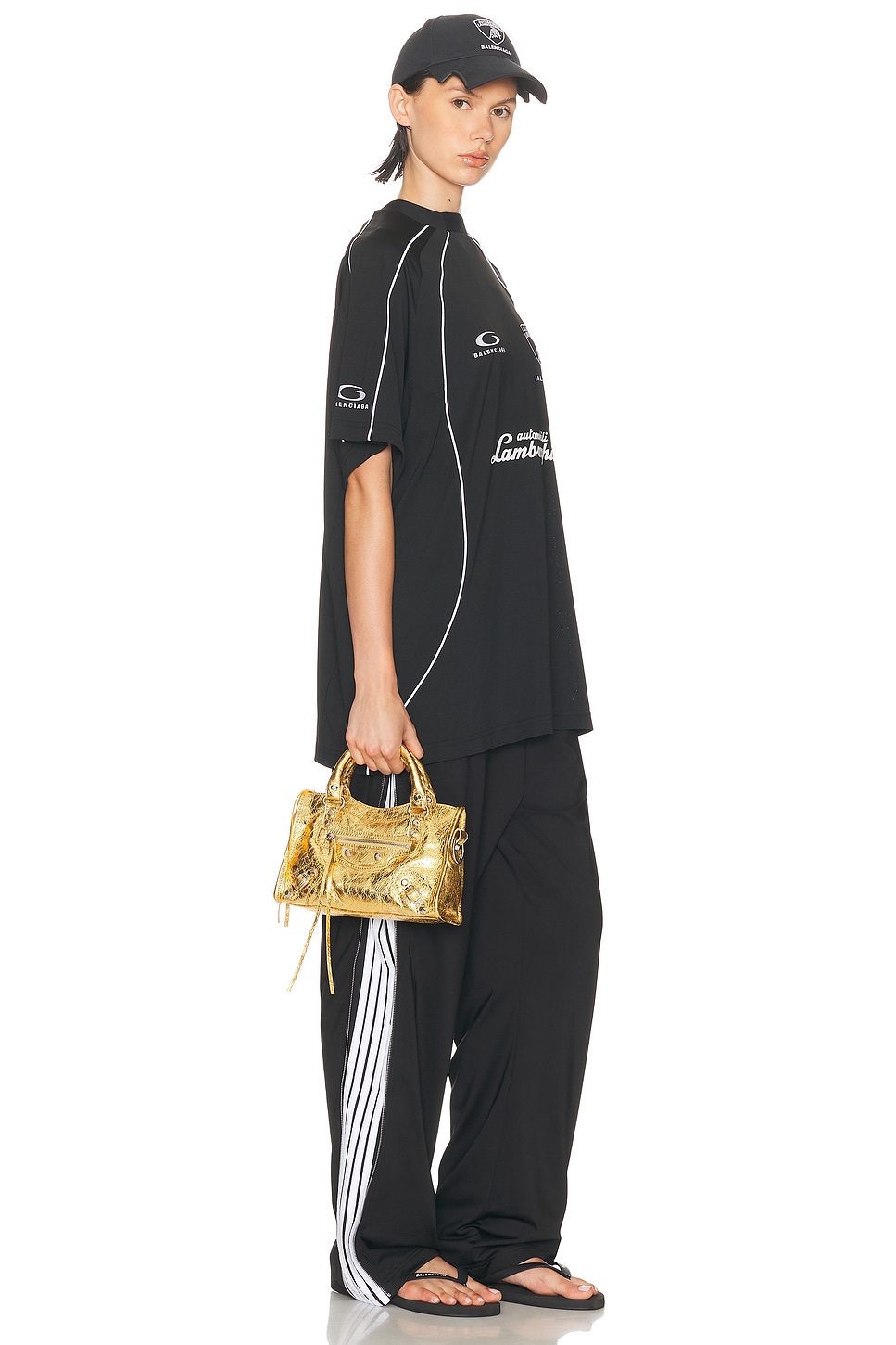 Balenciaga Le City Mini Metallized Bag In Gold