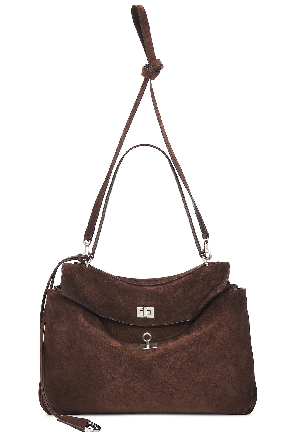 Balenciaga Rodeo Medium Suede Top Handle Bag