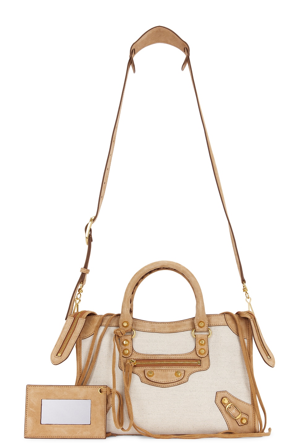 Balenciaga Le City Small Bag In Natural & Camel