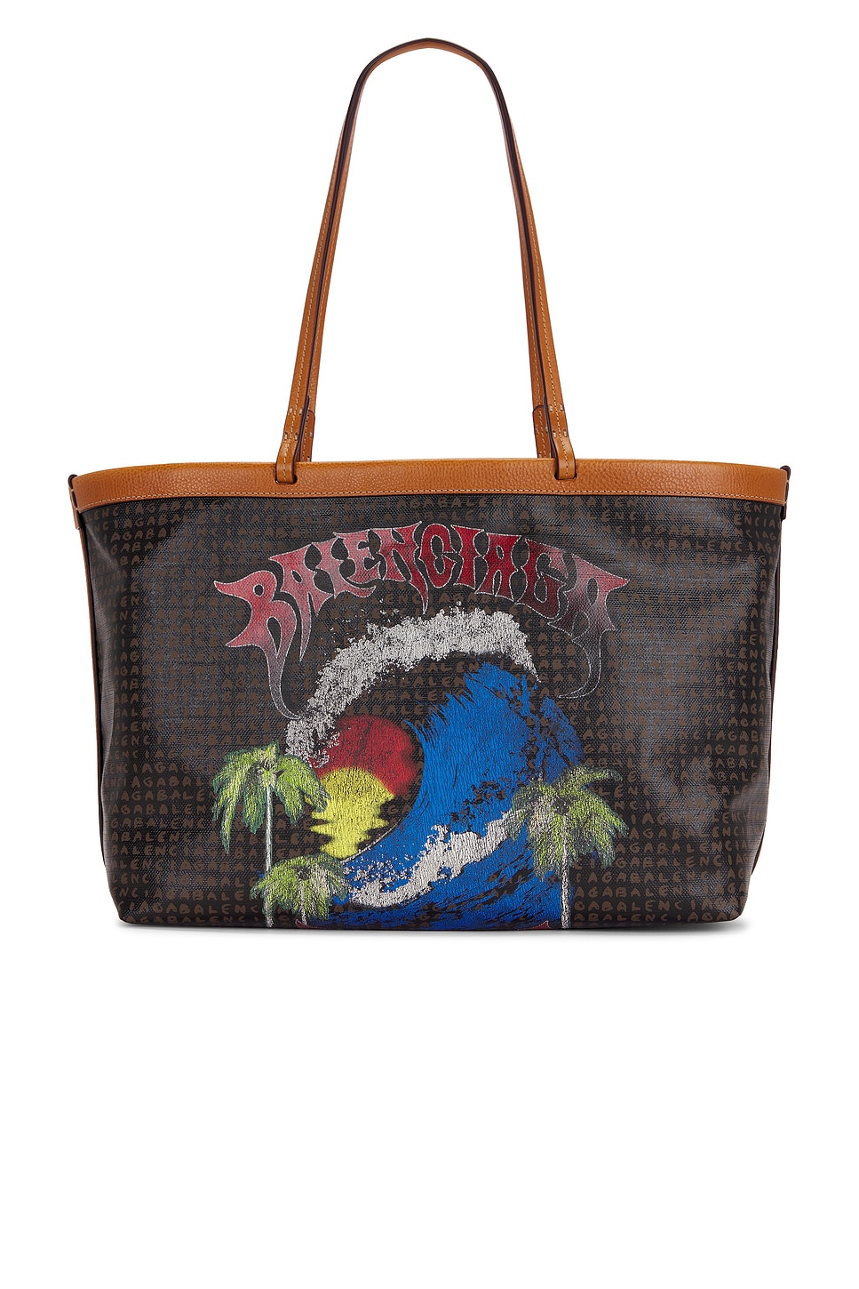 Balenciaga Snob Medium Tote Bag In Black,l Vsurfer Red