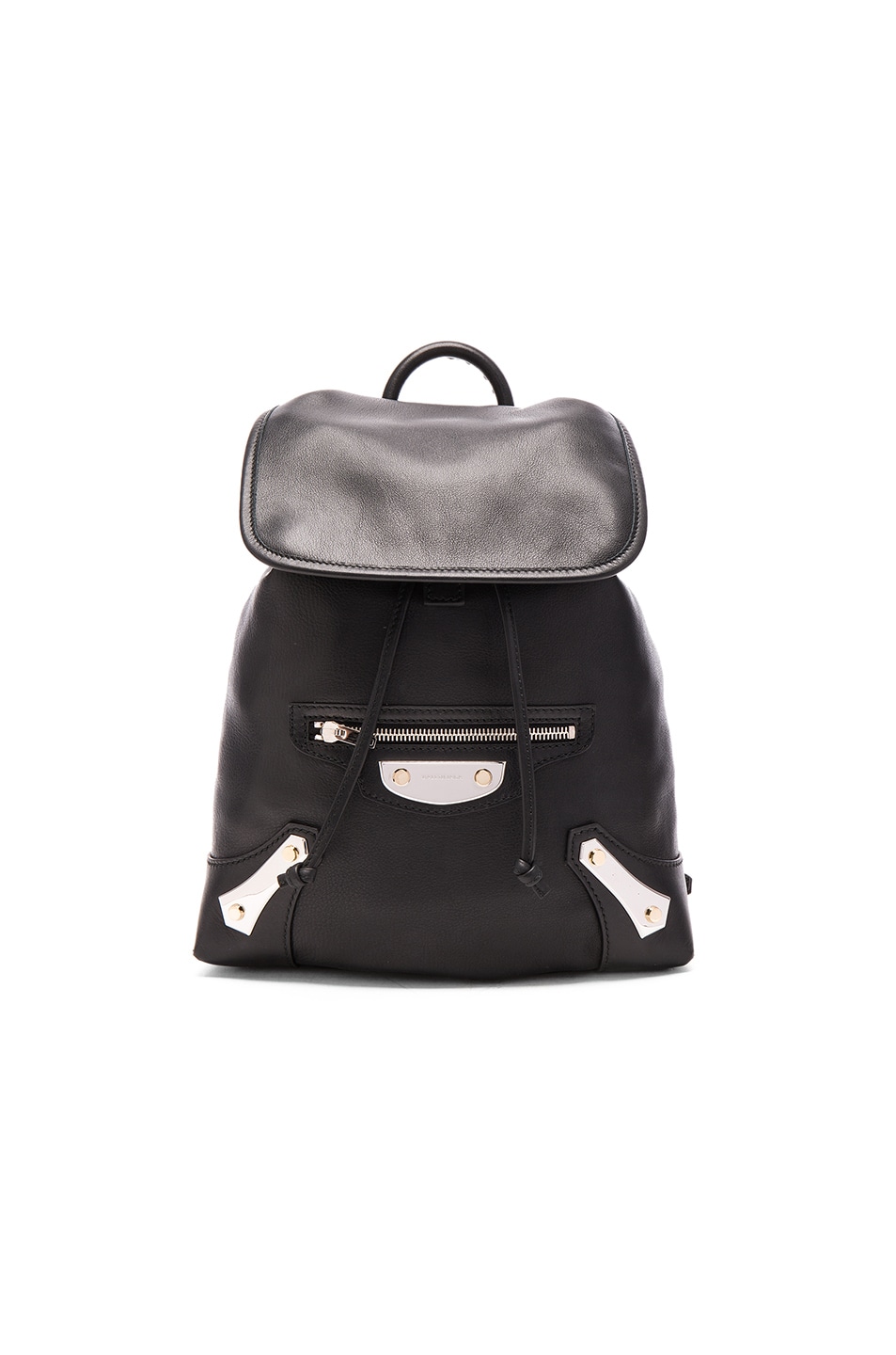 Image 1 of Balenciaga Metal Plate Traveler Backpack in Black