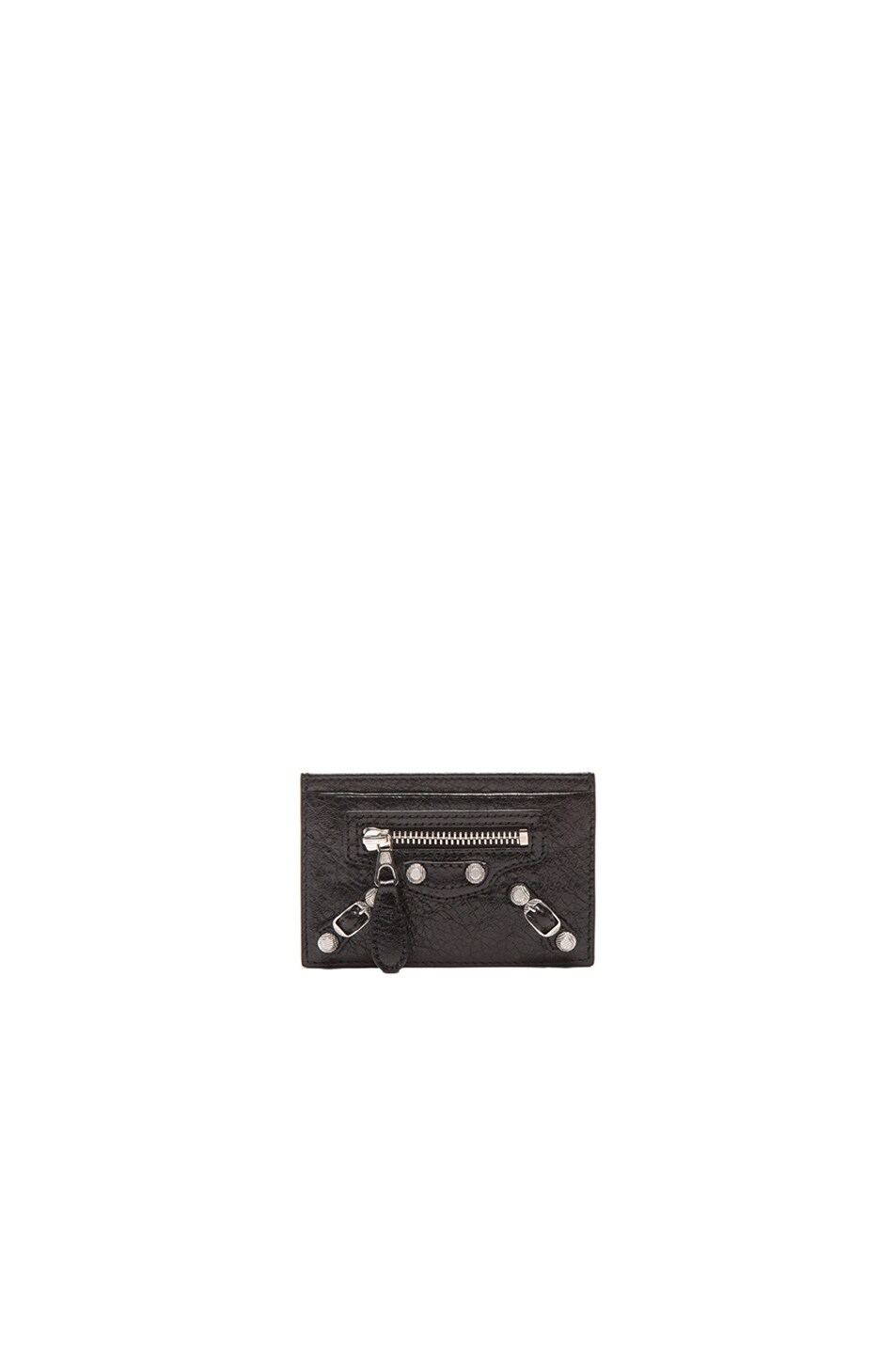 Image 1 of Balenciaga Giant Single Card Wallet in Black