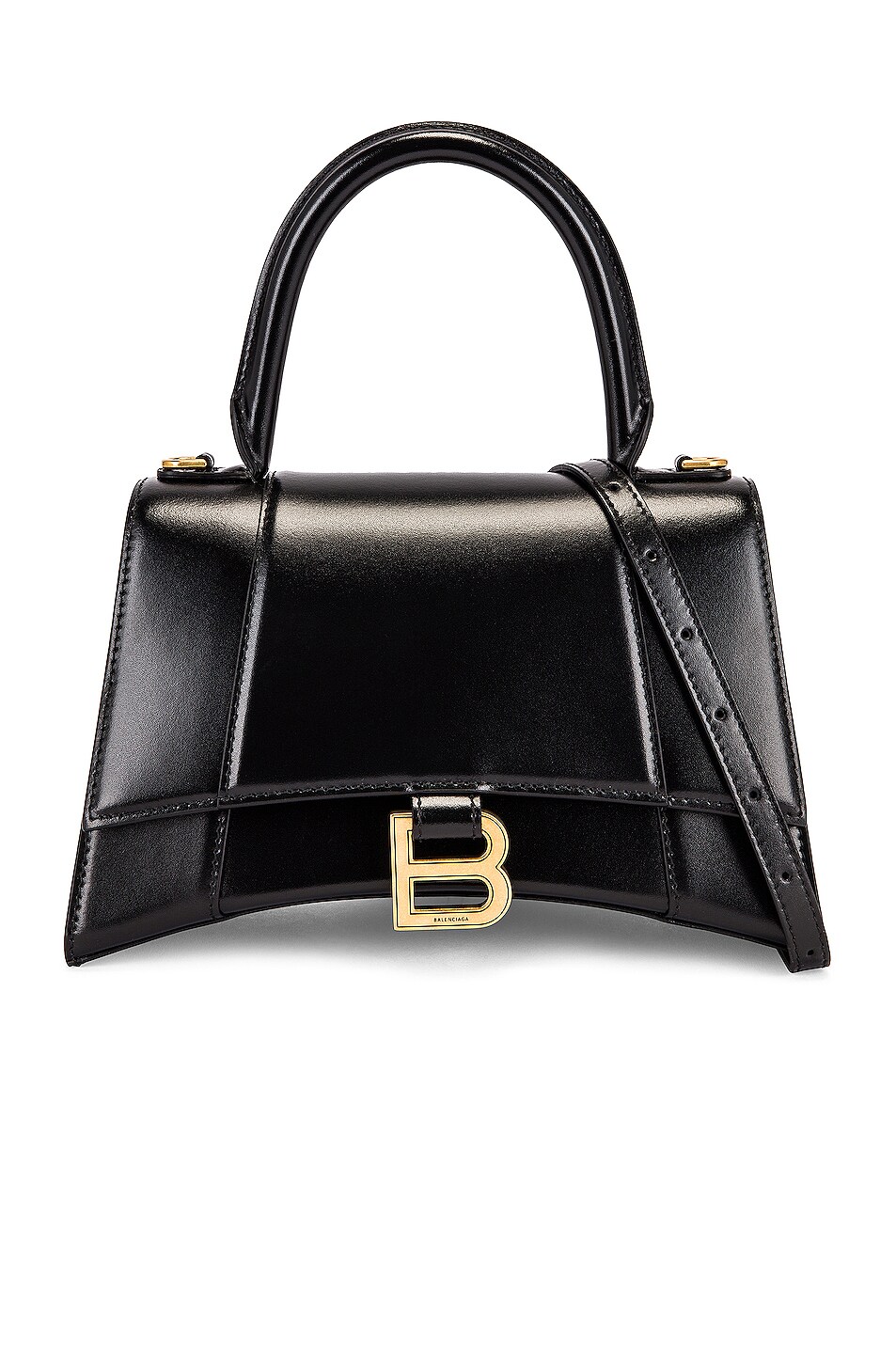 Image 1 of Balenciaga Small Hourglass Top Handle Bag in Black