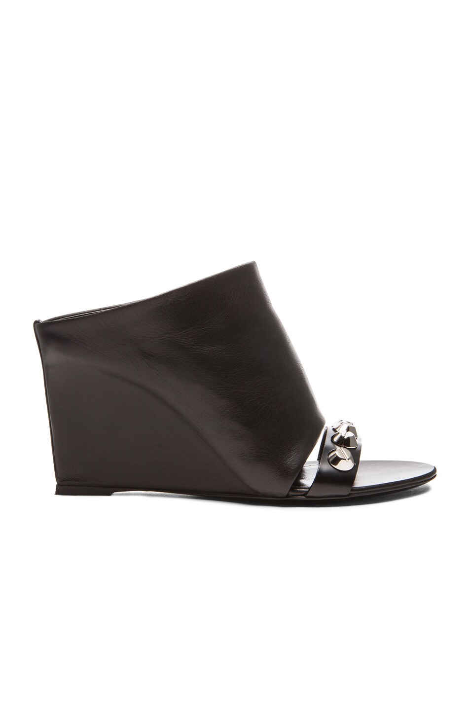 Image 1 of Balenciaga Studded Leather Mules in Black