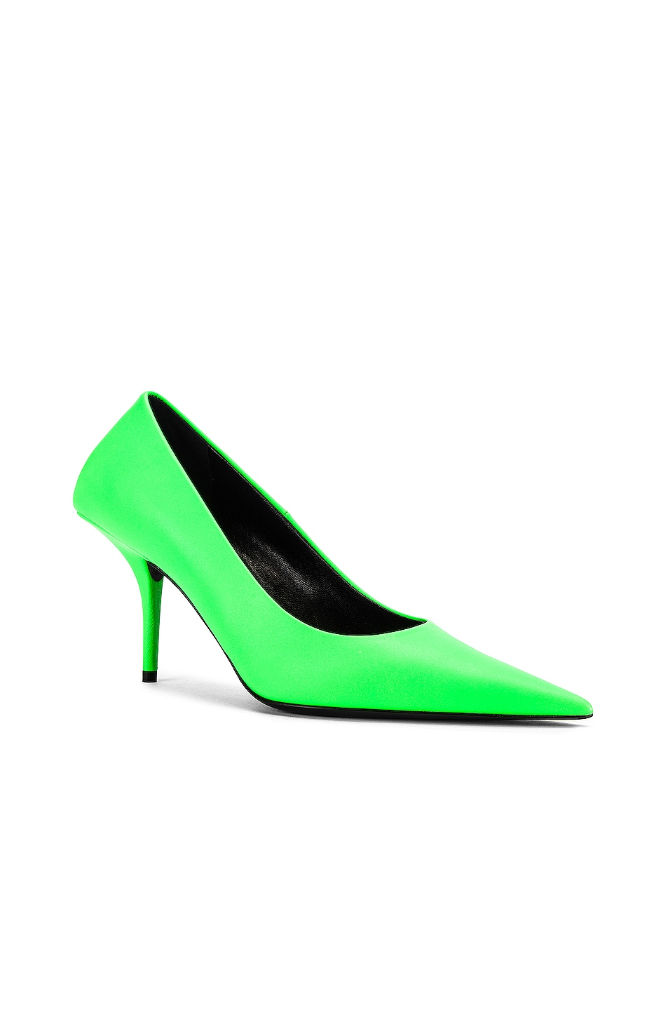 Balenciaga Square Knife Pumps in Fluo Green | FWRD