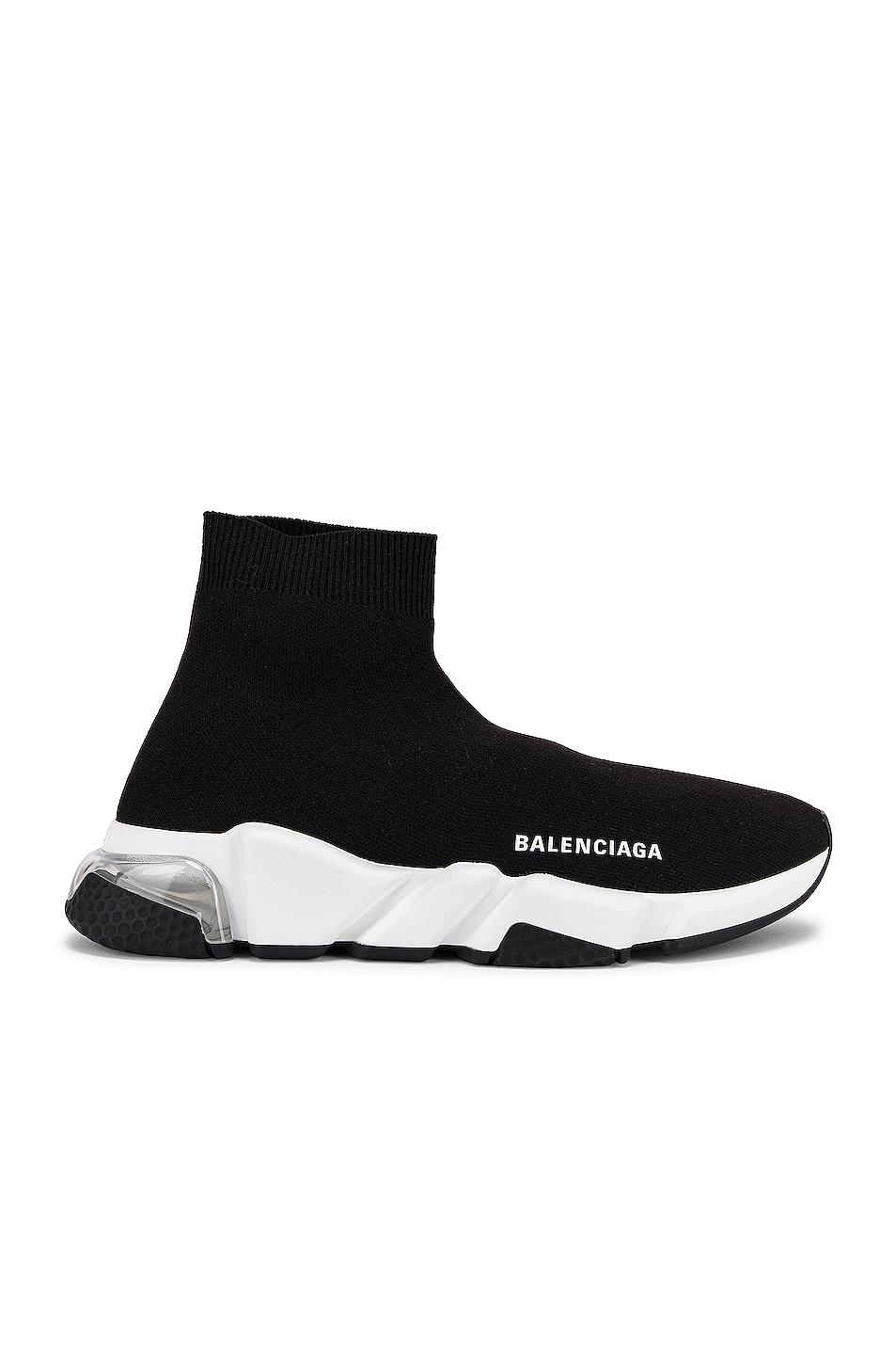 Image 1 of Balenciaga Speed Sneakers in Black & Clear