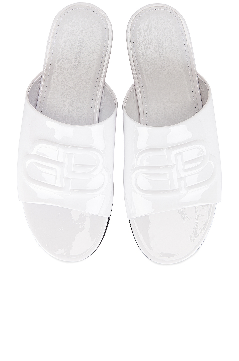 Image 1 of Balenciaga Oval BB Sandals in White