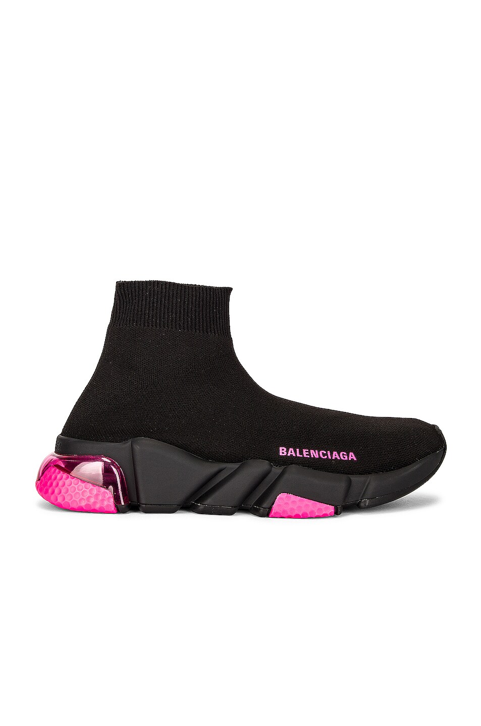 Image 1 of Balenciaga Speed Sneakers in Black & FluoPink & Black