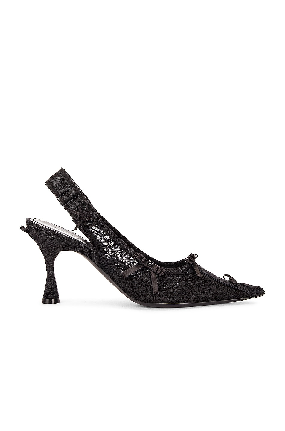 Image 1 of Balenciaga Lingerie Knife Slingback Heels in Black