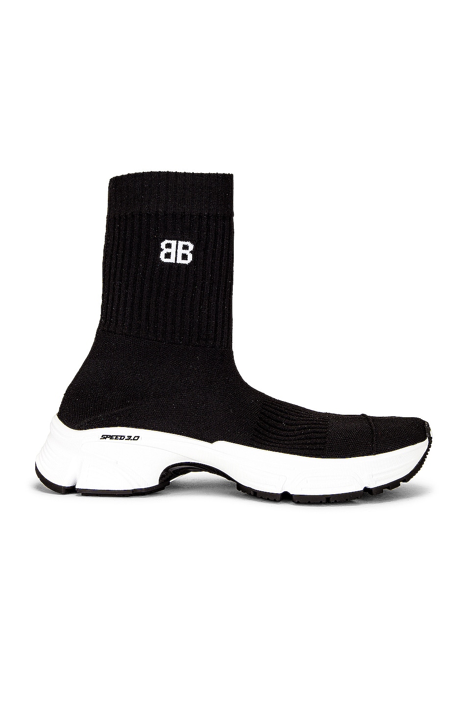 Image 1 of Balenciaga Speed 3.0 Sneakers in Black & White & Black