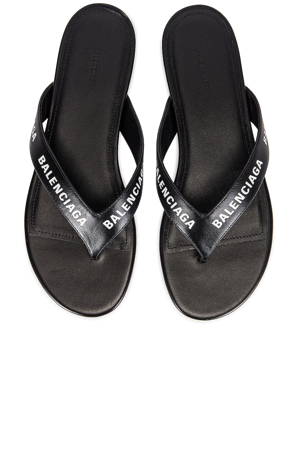 Image 1 of Balenciaga Round Flip Flop Sandals in Black & White