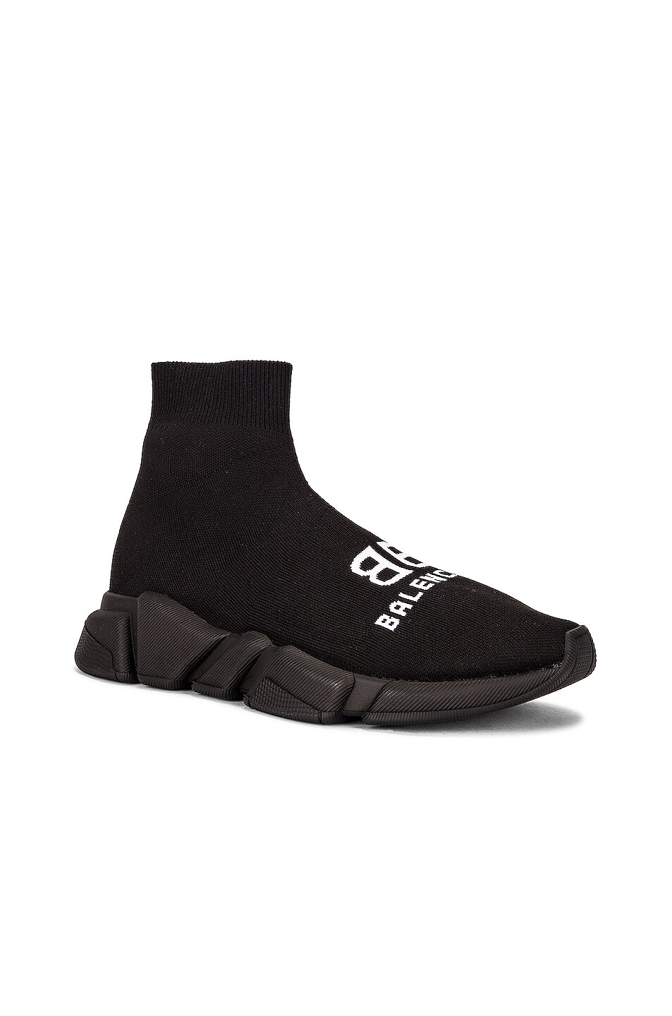 Balenciaga Recycle Speed Sneakers in Black & White & Black | FWRD