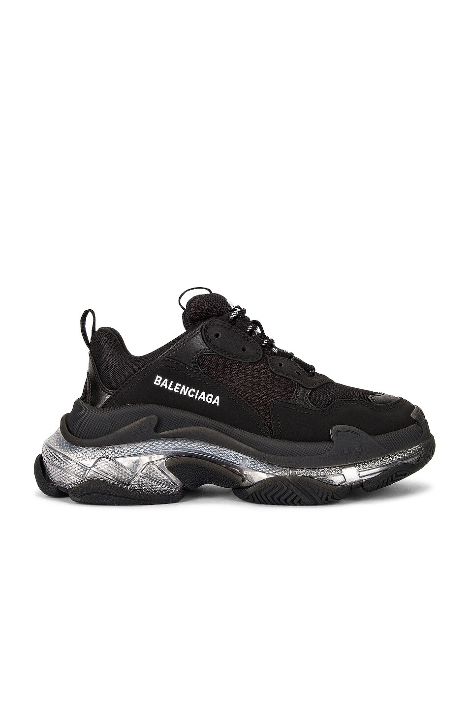 Image 1 of Balenciaga Triple S Clear Sole Sneakers in Black Transparent