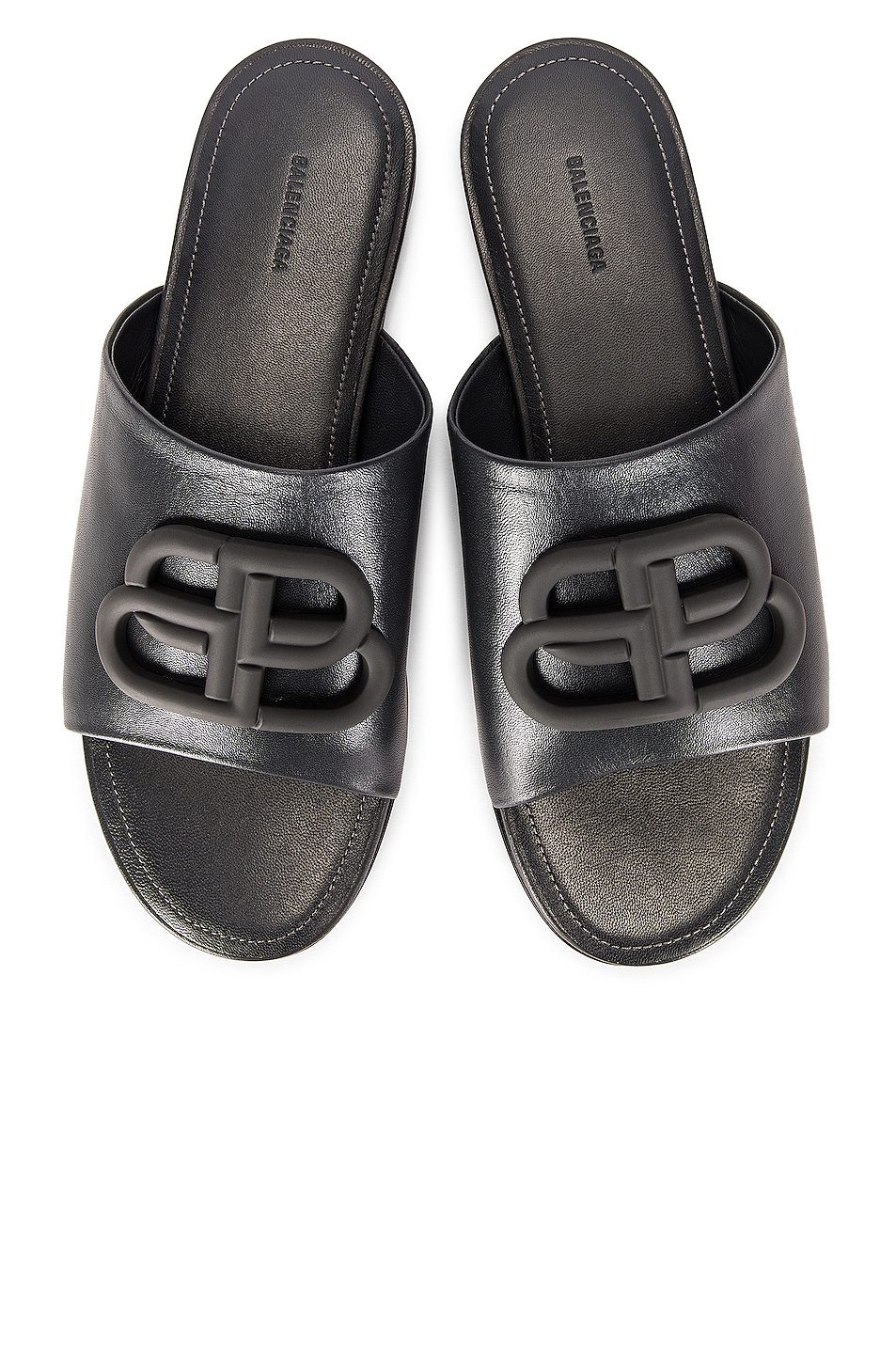 Image 1 of Balenciaga Oval BB Sandals in Dark Grey