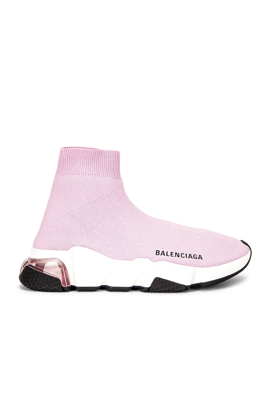 Image 1 of Balenciaga Speed Lt Clear Sneakers in Light Pink & White & Black