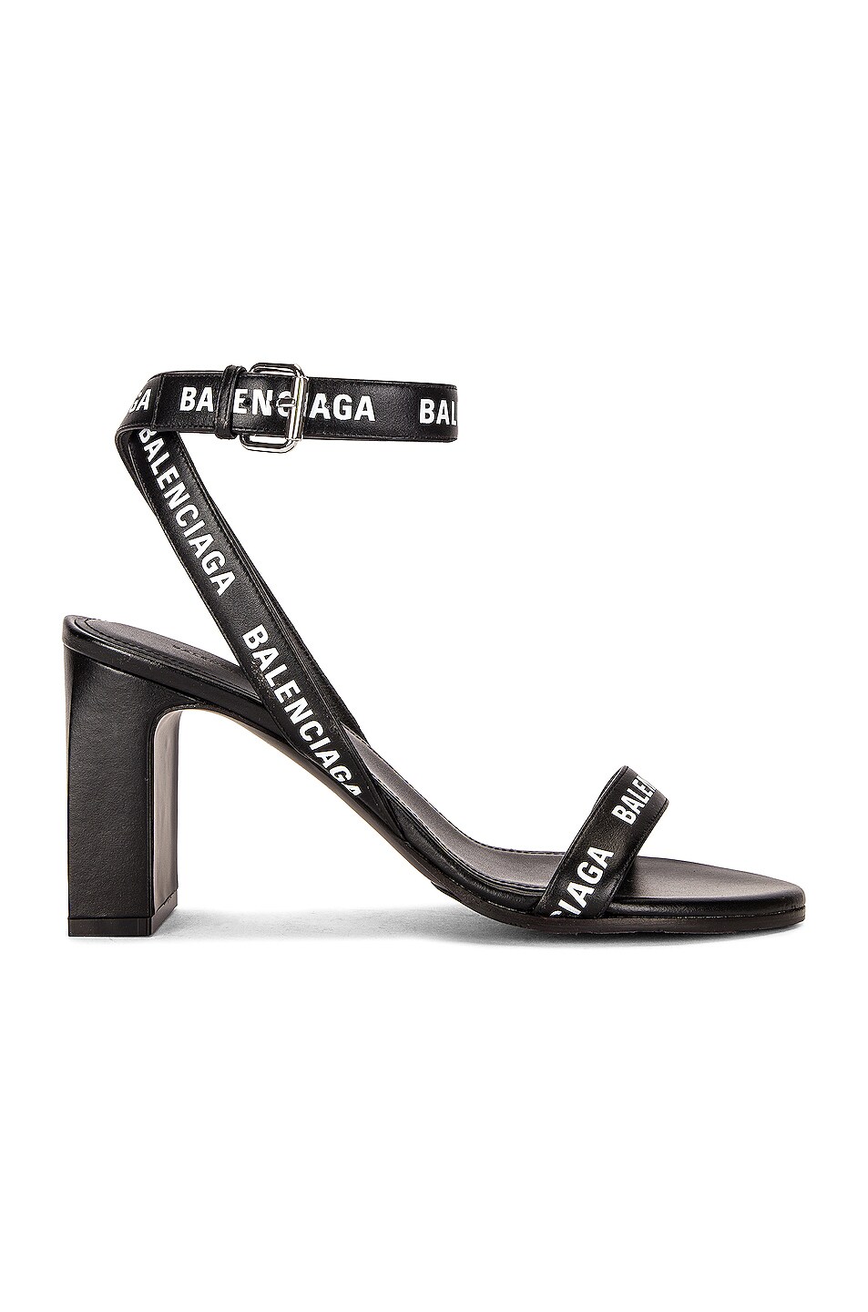Image 1 of Balenciaga Round Sandals in Black & White