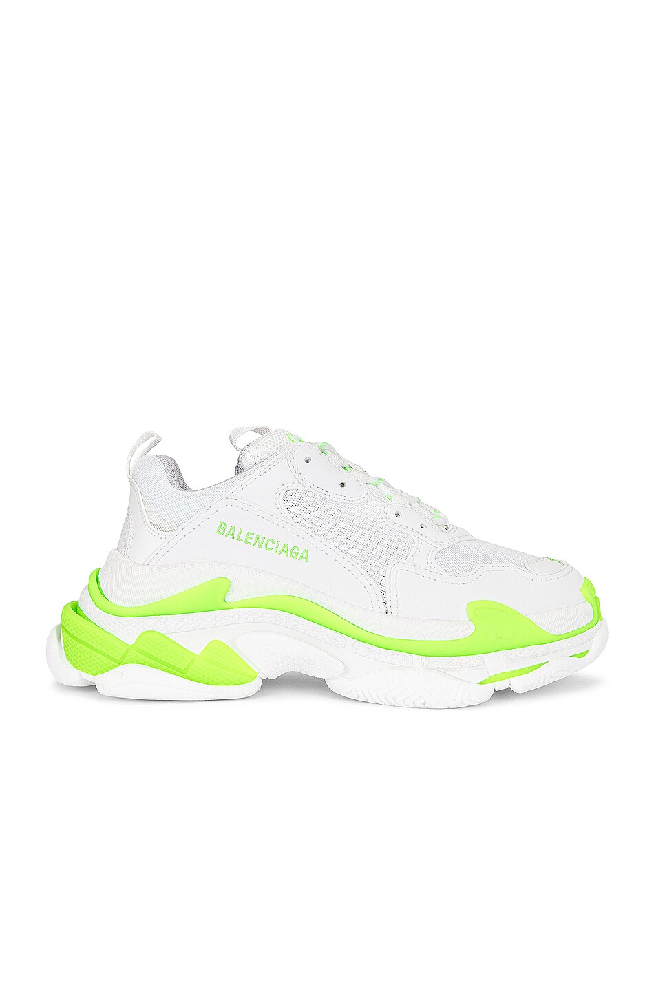 Image 1 of Balenciaga Triple S Sneakers in Fluo Green & White & Grey
