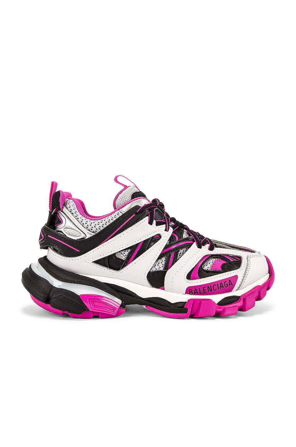 Image 1 of Balenciaga Track LED Sneakers in Grey & Pink & Black