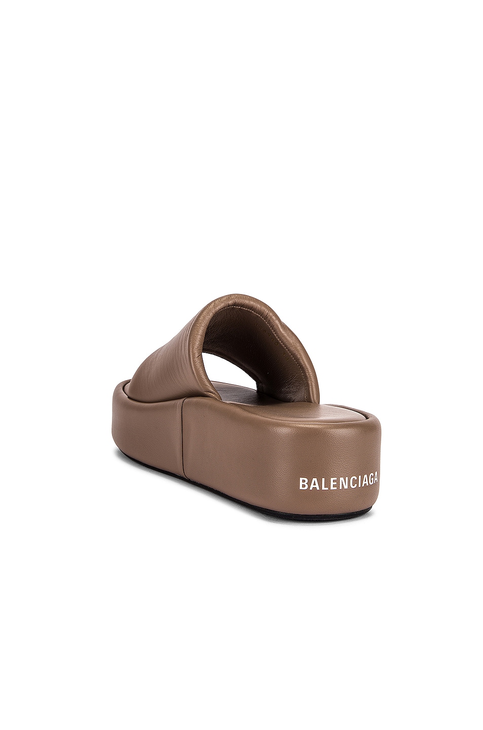 Balenciaga Rise Sandals in Beige & White | FWRD