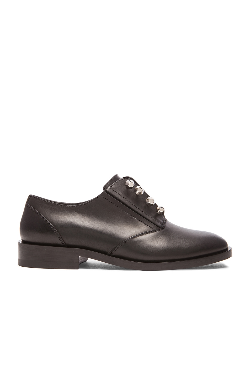 Image 1 of Balenciaga Studded Leather Derbies in Black