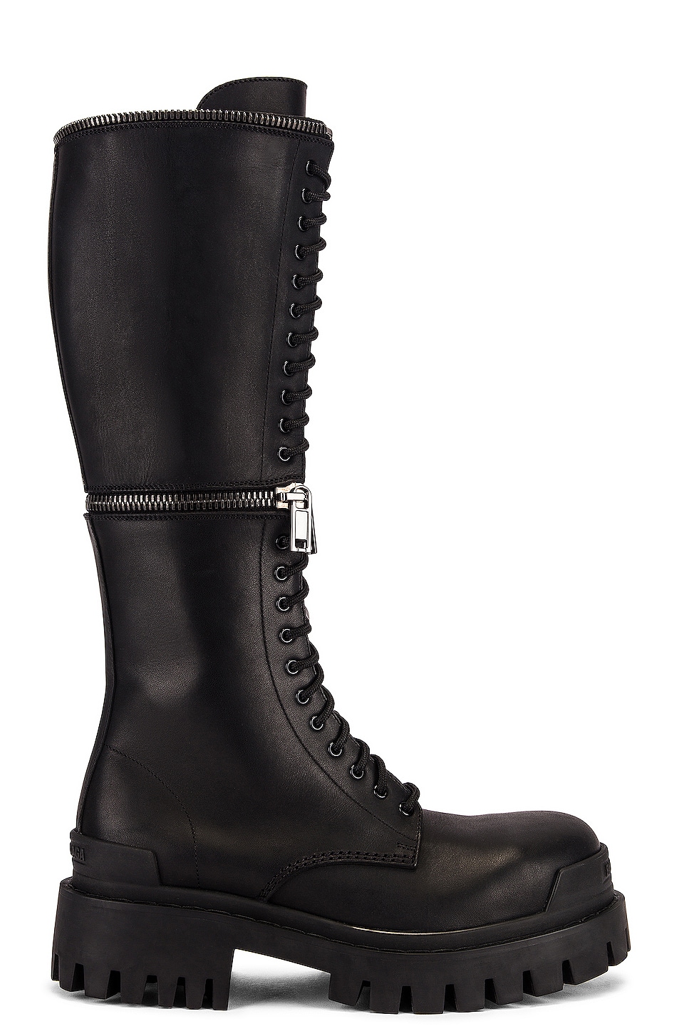 Image 1 of Balenciaga Master Tall Boots in Black & Silver