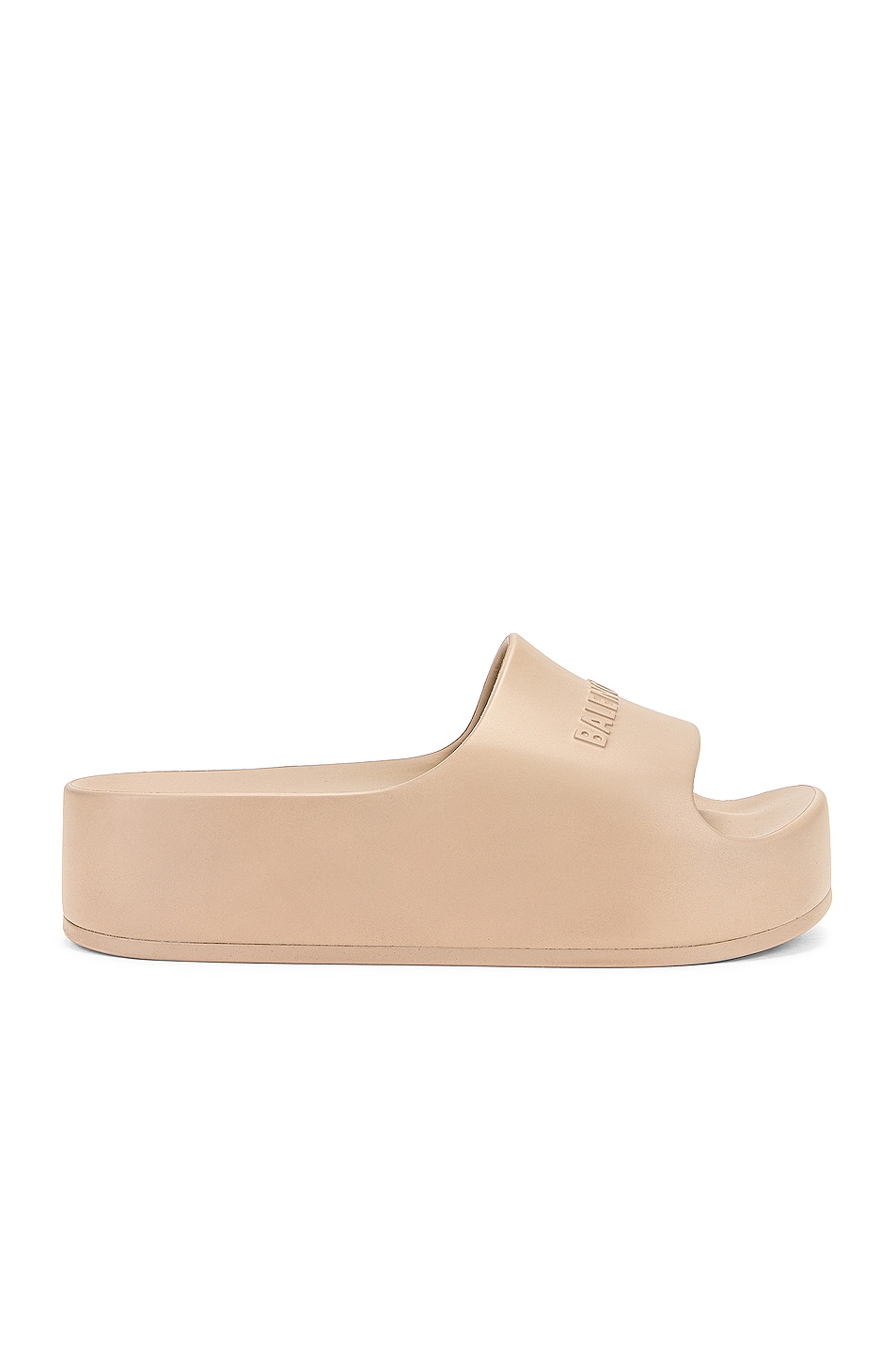 Image 1 of Balenciaga Chunky Slides in Taupe