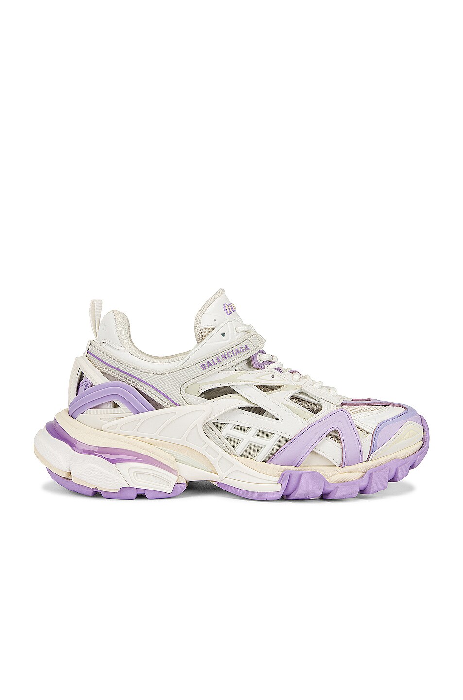 Image 1 of Balenciaga Track 2 Open Sneakers in Lilac & Beige & Light Grey