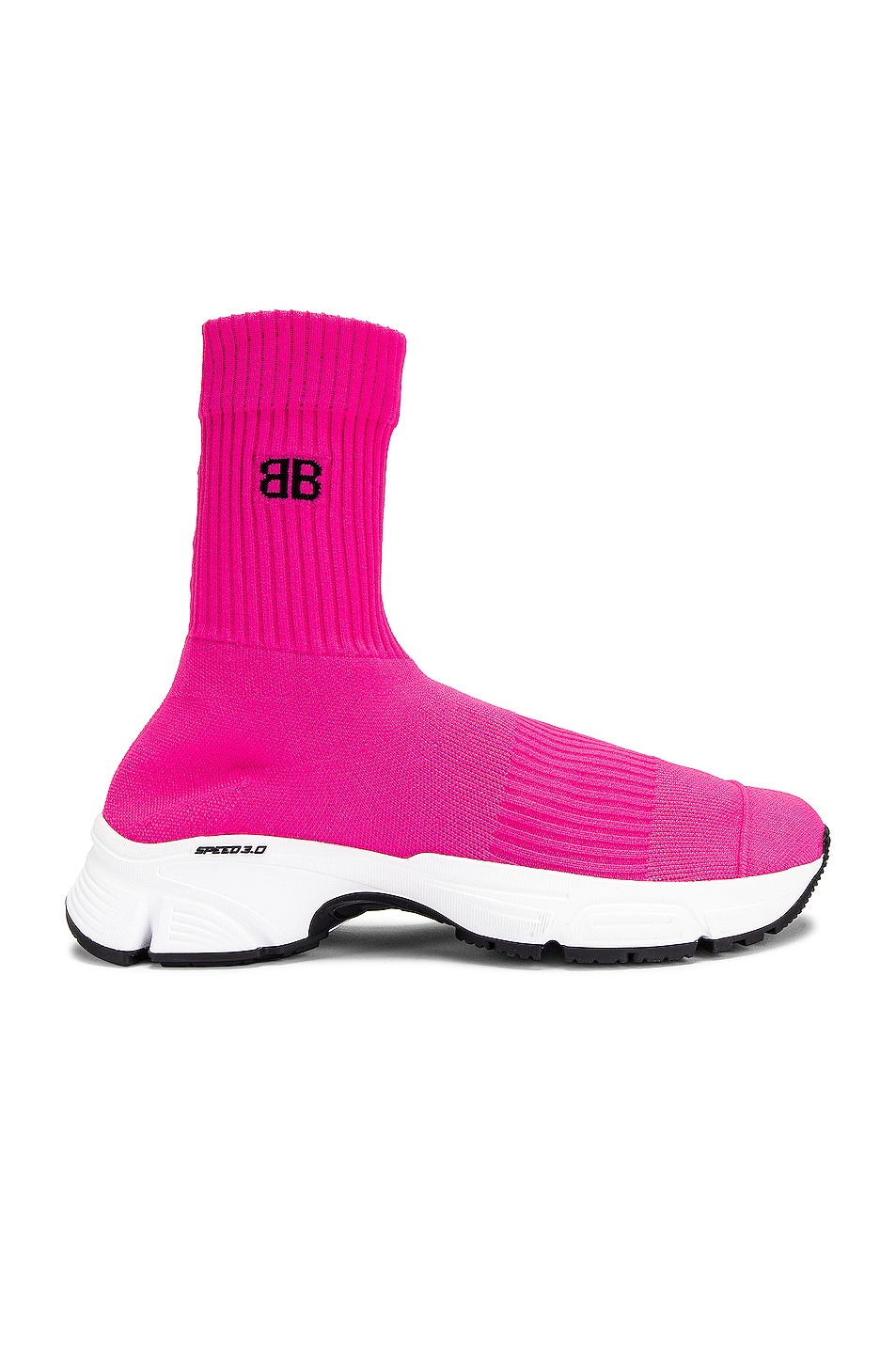 Image 1 of Balenciaga Speed 3.0 Sneakers in Fluo Pink & White & Black