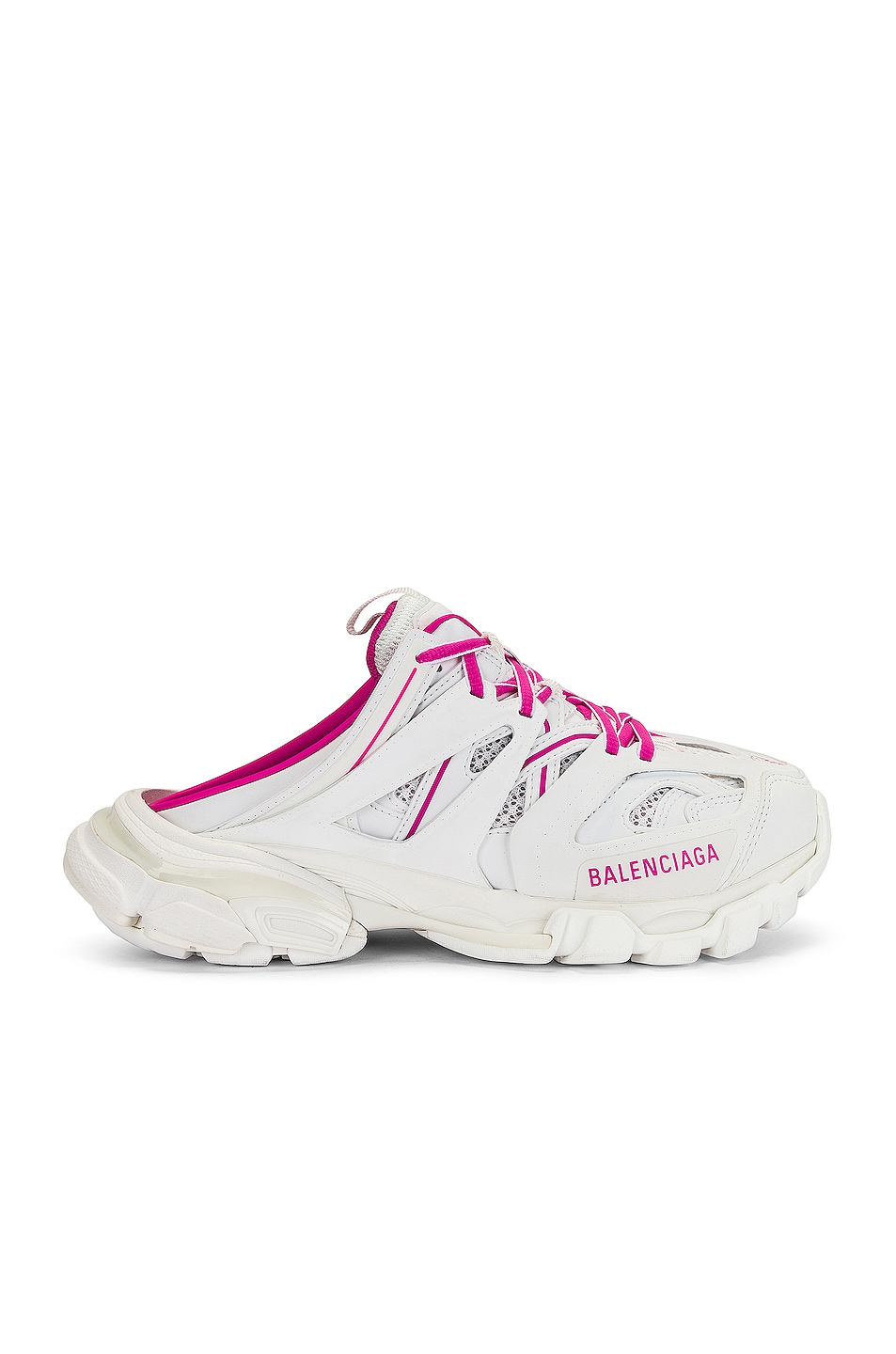 Image 1 of Balenciaga Track Mules in White & Pink
