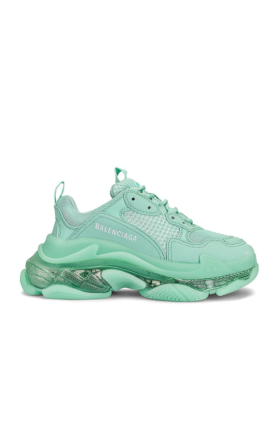 Image 1 of Balenciaga Triple S Clear Sole Sneakers in Mint