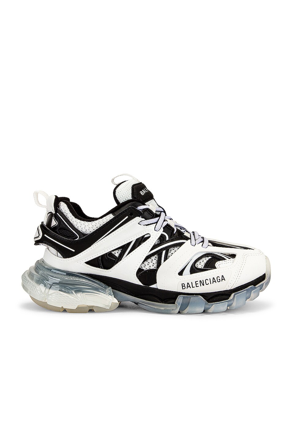Image 1 of Balenciaga Track Clear Sole Sneakers in White & Black