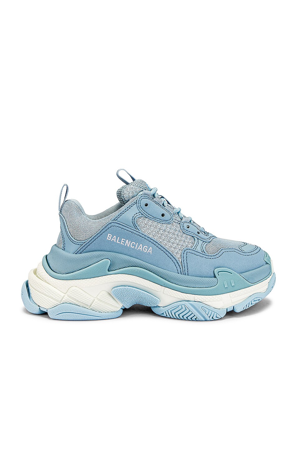 Image 1 of Balenciaga Triple S Sneakers in Light Blue & White