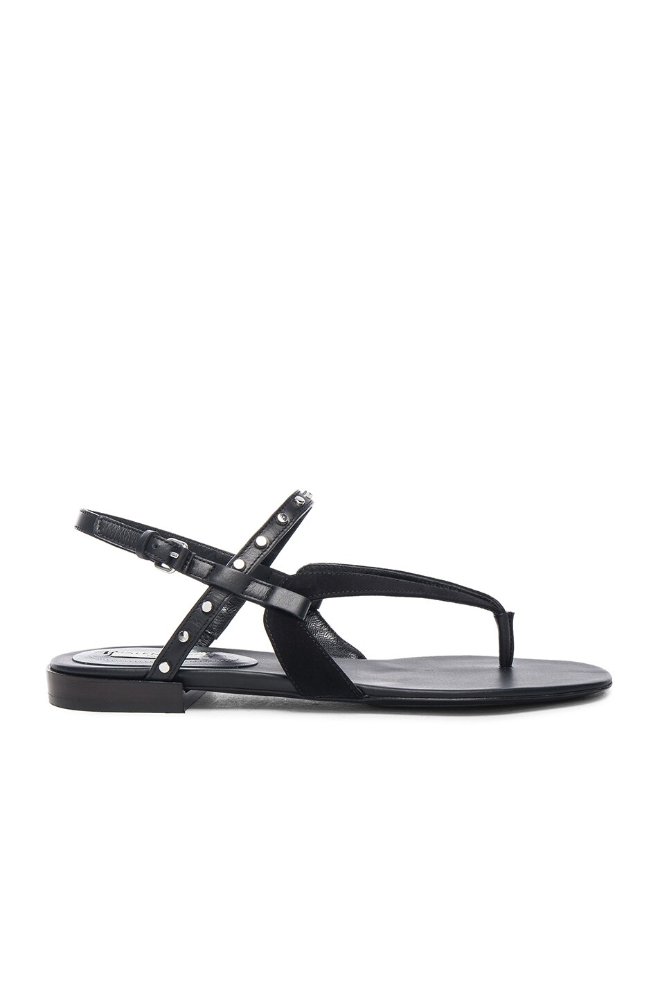 Image 1 of Balenciaga Studded Suede Sandals in Black