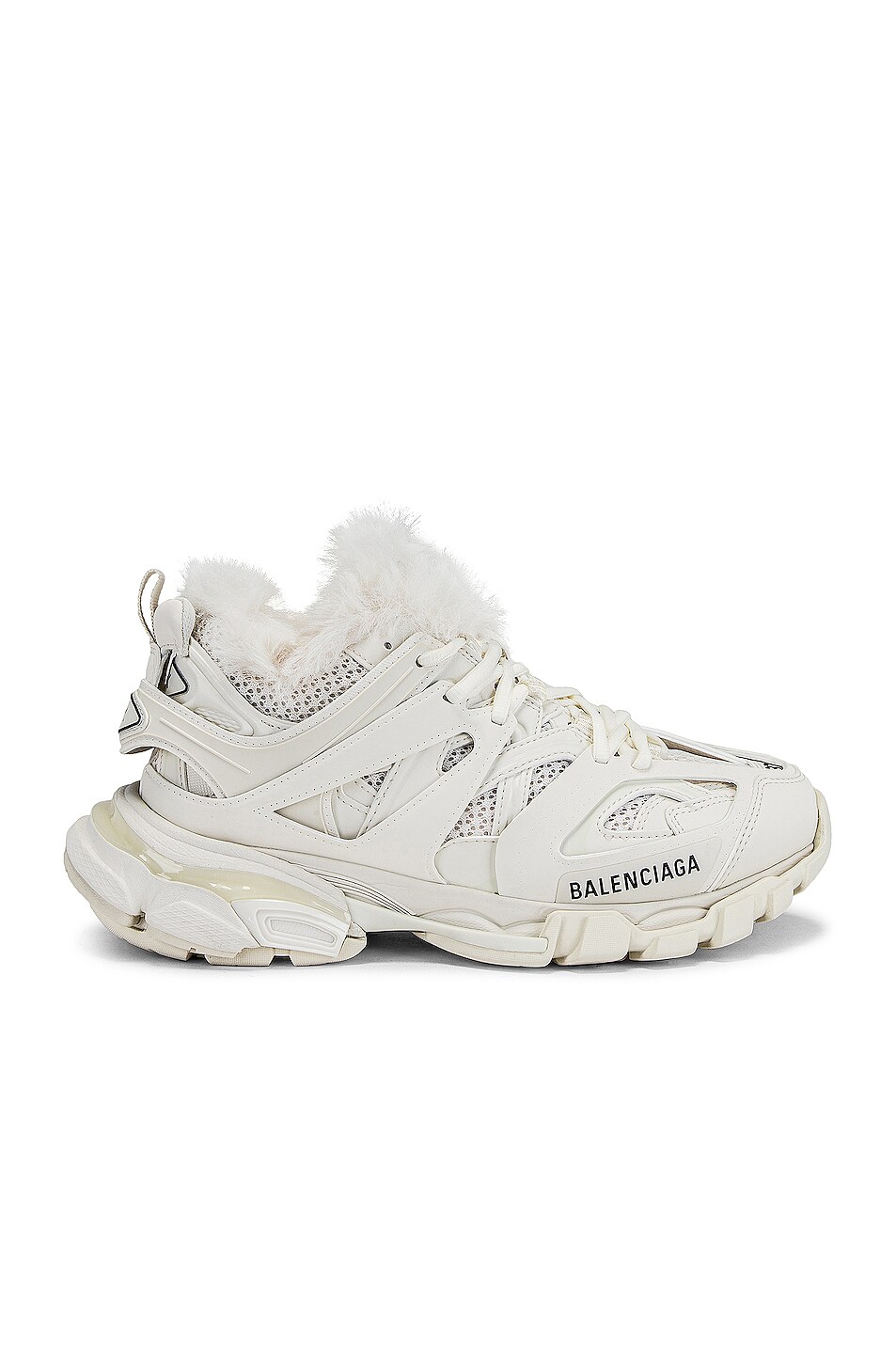Image 1 of Balenciaga Track Faux Fur Sneakers in Beige