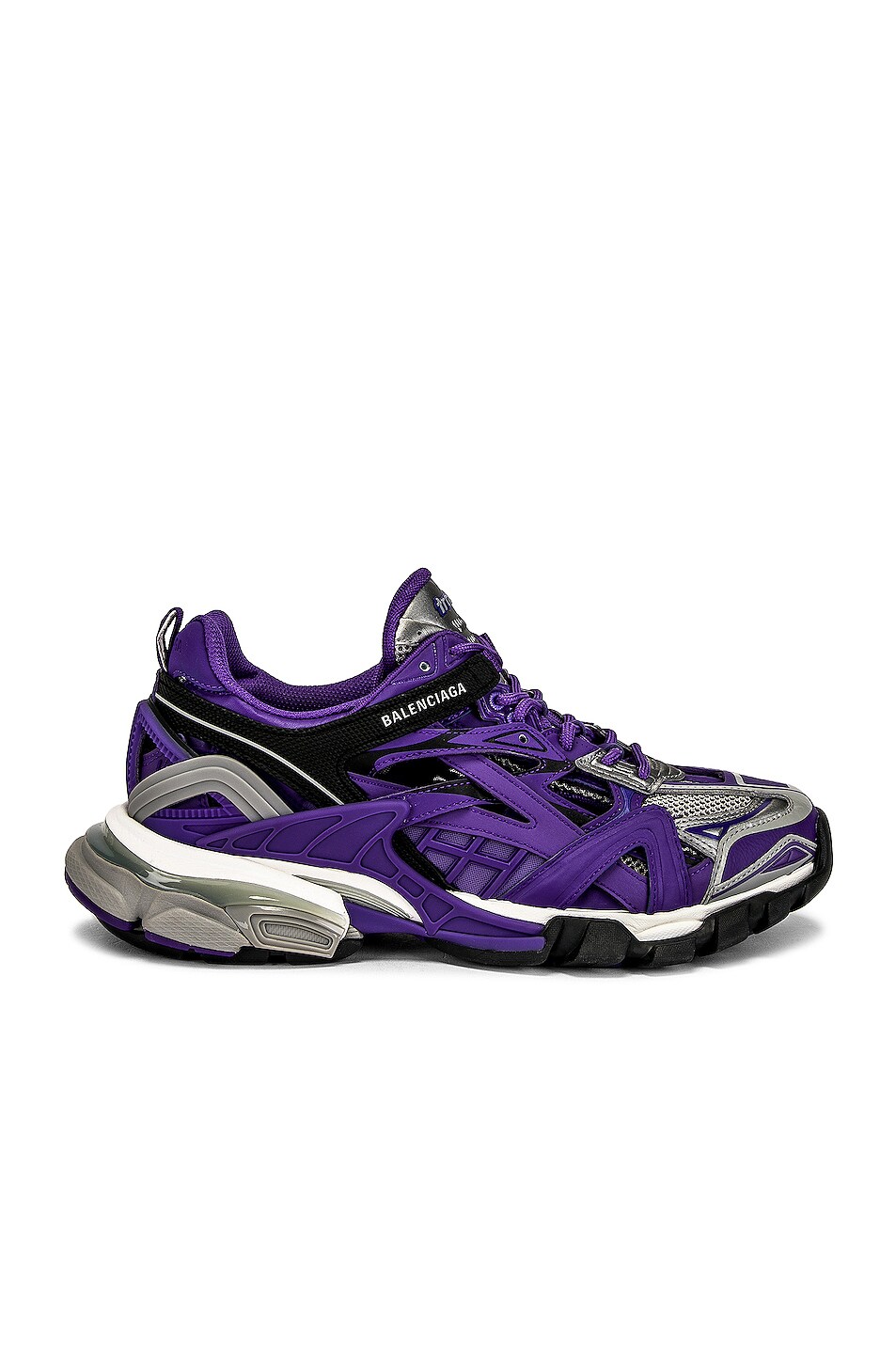 Image 1 of Balenciaga Track 2 Open Sneakers in Purple & Grey & Black