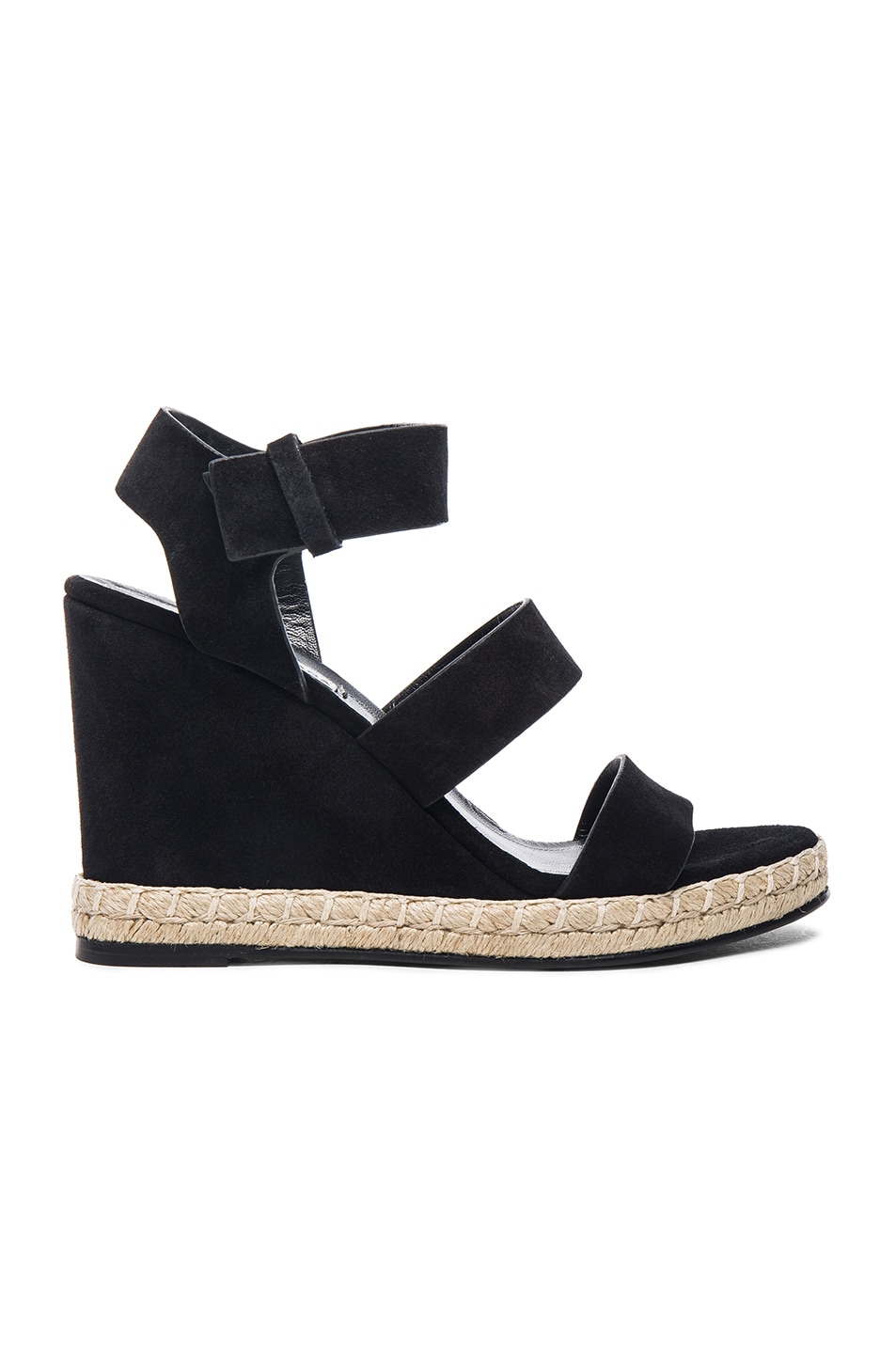 Image 1 of Balenciaga Suede Wedge Sandals in Black