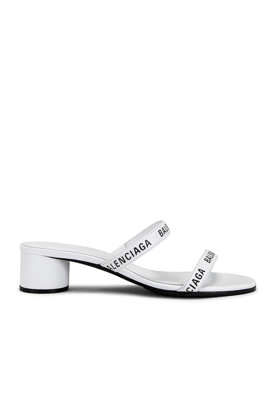 Image 1 of Balenciaga Round Sandals in White & Black