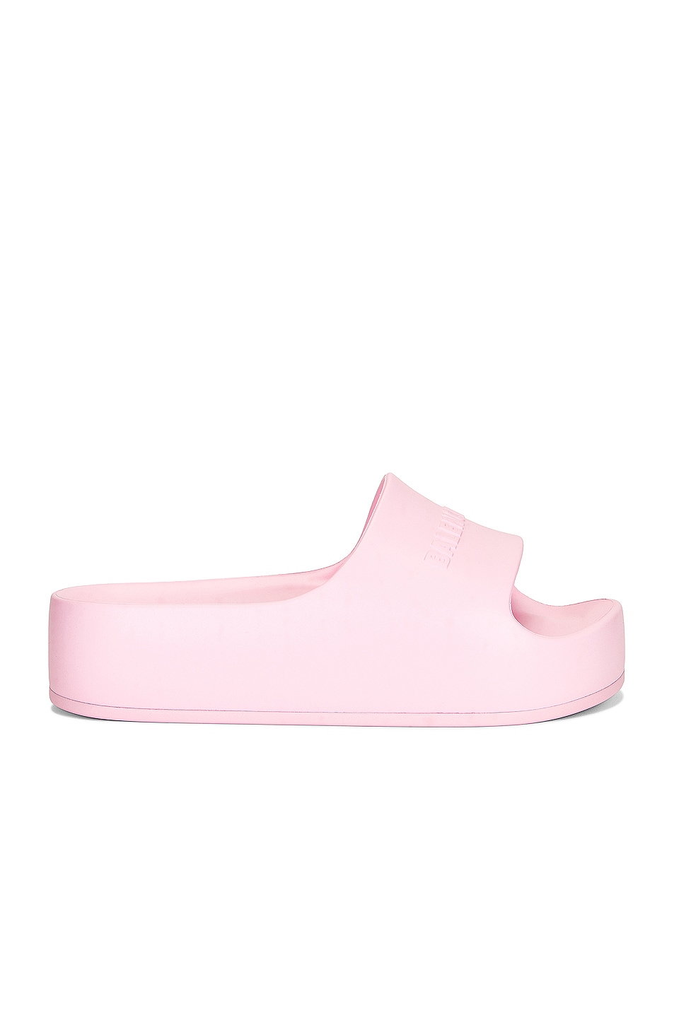 Balenciaga Chunky Slides in Light Pink & White | FWRD