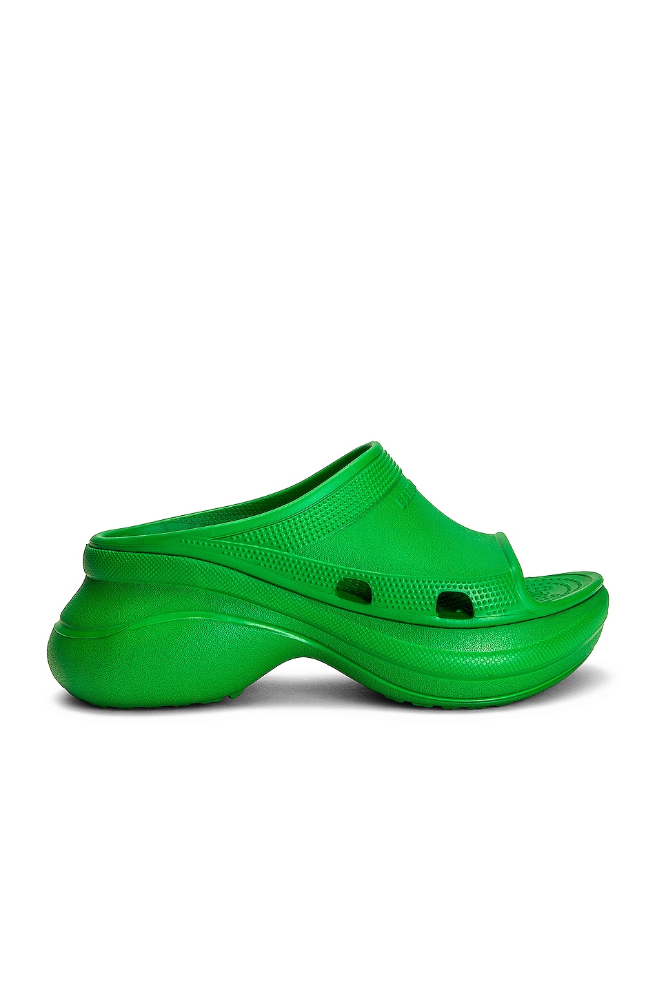 Image 1 of Balenciaga Pool Crocs in Grass Green