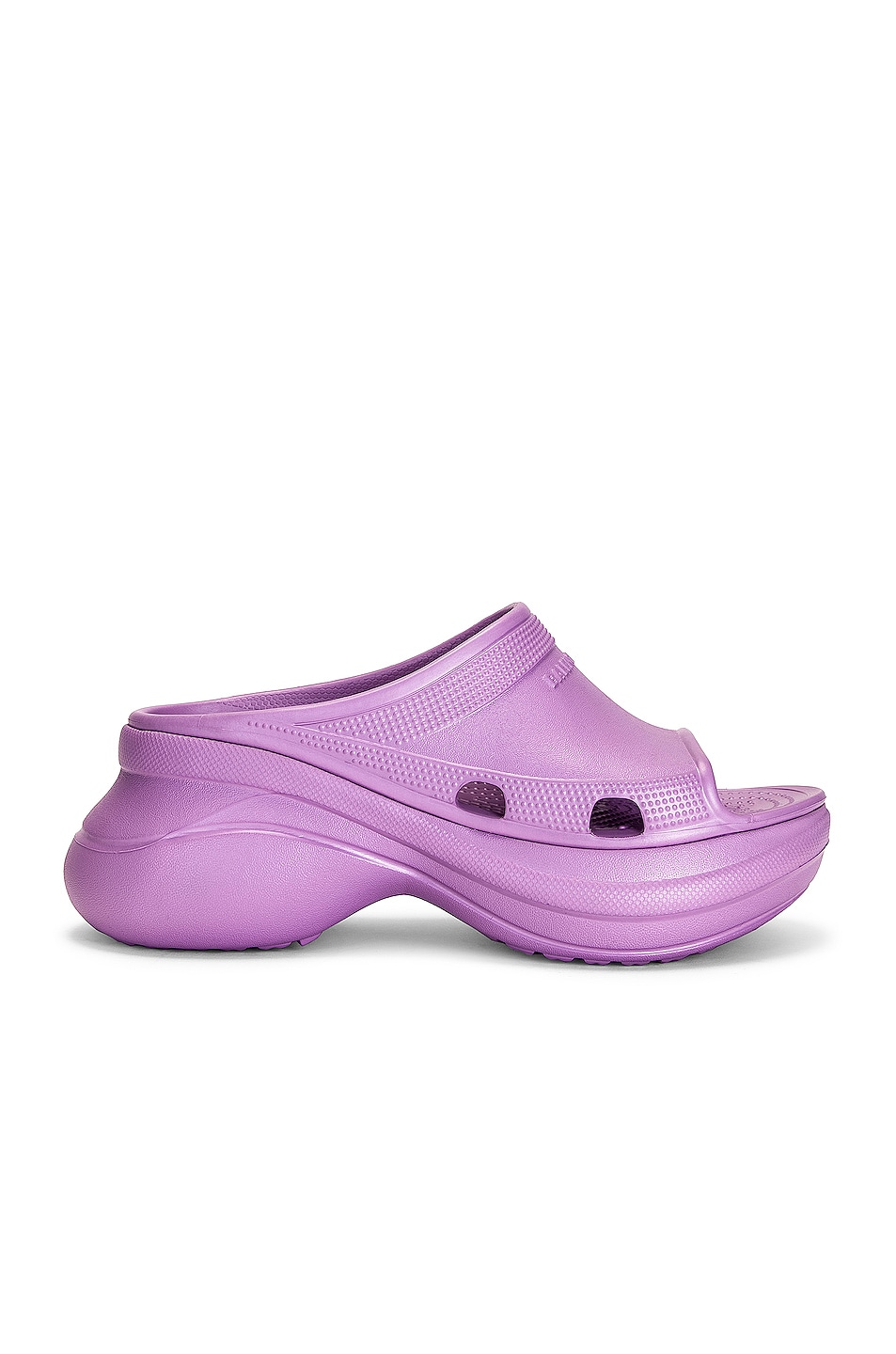 Image 1 of Balenciaga Pool Crocs Slides in Lilac