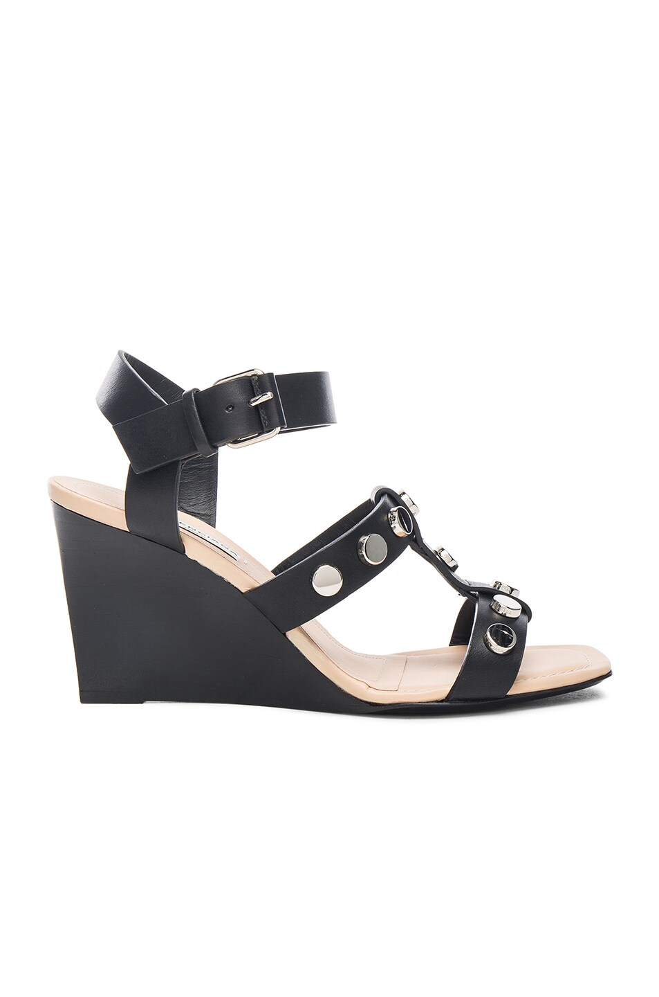 Image 1 of Balenciaga Studded Wedges in Black