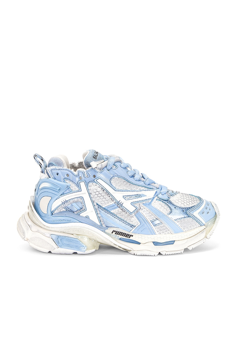 Image 1 of Balenciaga Runner Sneaker in Eggshell & Light Blue