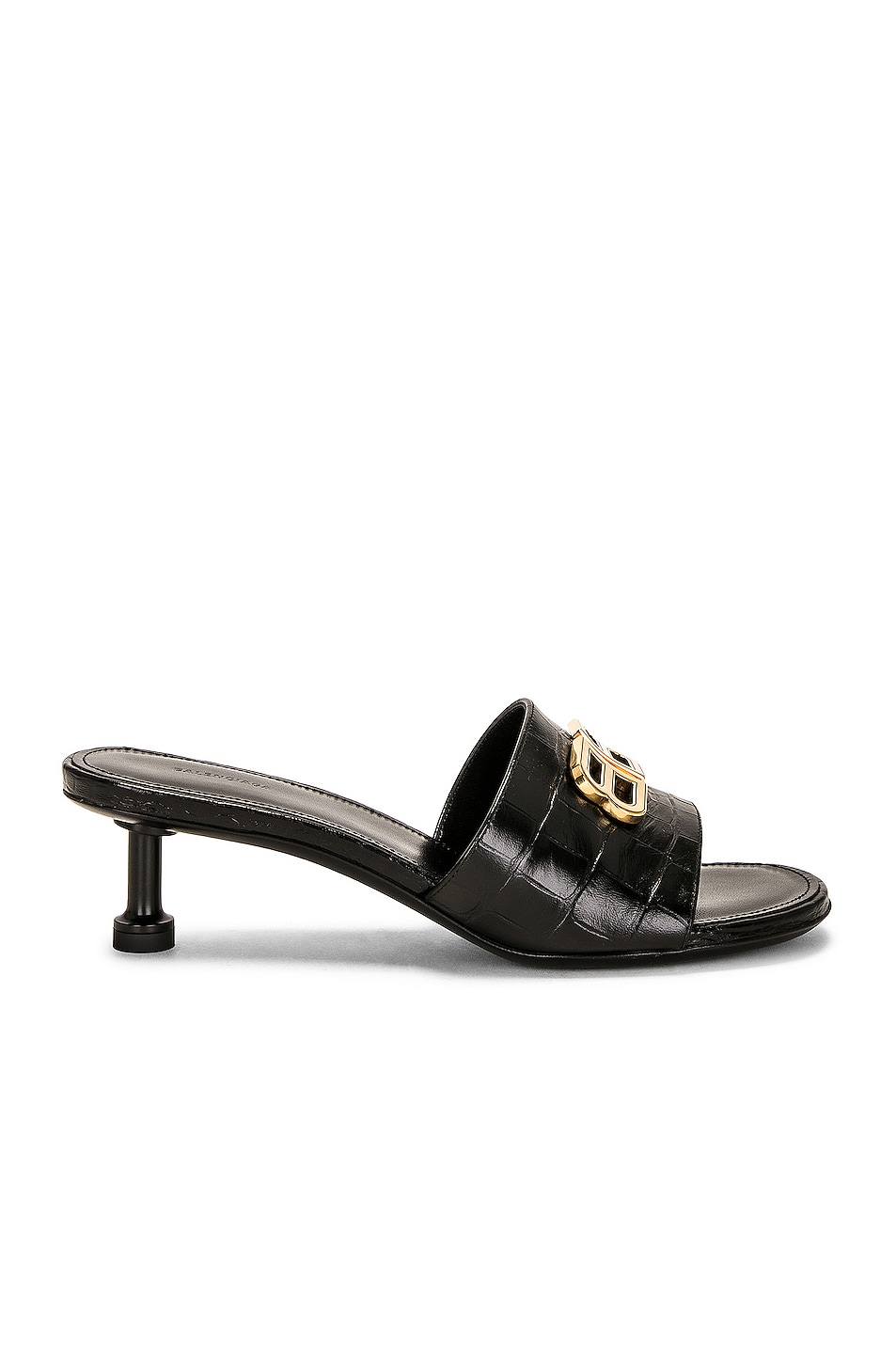 Image 1 of Balenciaga Groupie Sandal in Black & Gold
