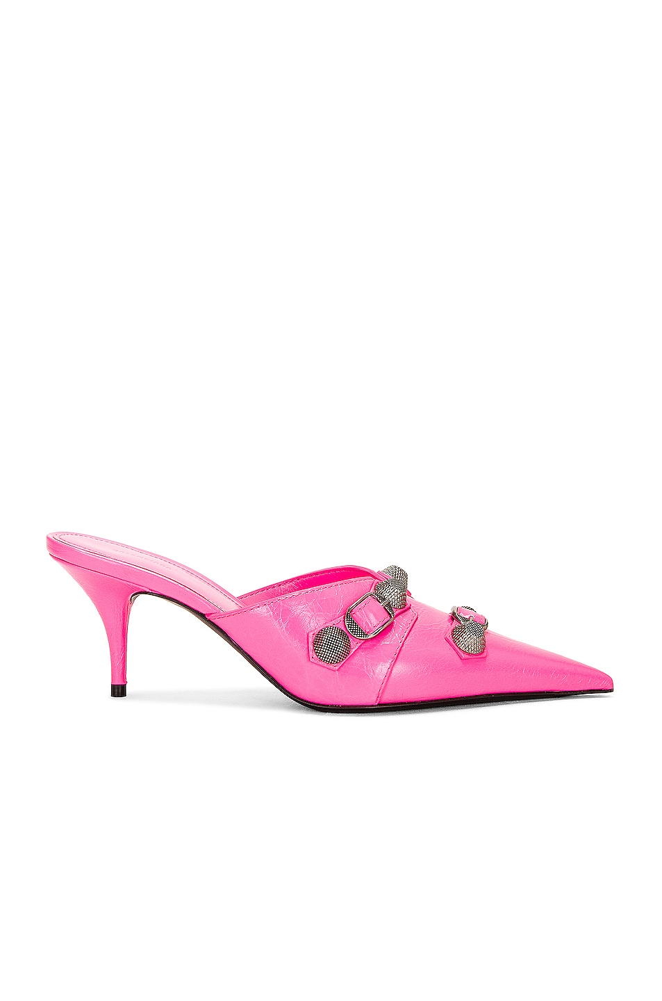 Balenciaga Cagole Mule in Fluo Pink | FWRD